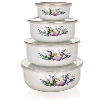 BANQUET Sada misiek smalt LAVENDER, 8 ks