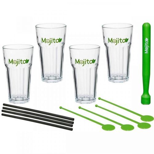 Sada 4 sklenic na Mojito + přislušenství