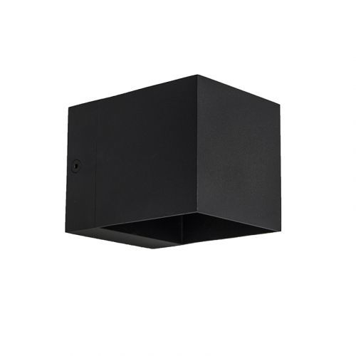 Set van 4 wandlampen zwart - Transfer