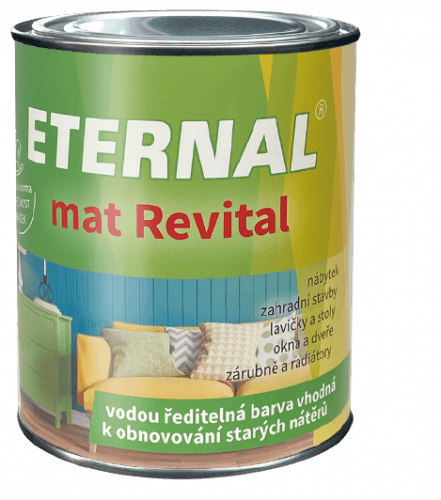 ETERNAL MAT REVITAL - Vodouriediteľná farba pre obnovovovacie nátery 218 - červená 0,7 kg