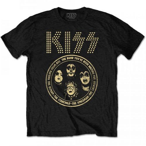 Kiss - Tričko Band Circle - Unisex, Čierna, S