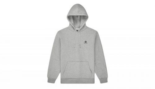 Converse Embroidered Star Chevron Pullover Fleece Hoodie šedé 10019923-A02