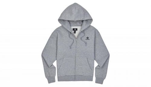 Converse Embroidered Star Chevron Full Zip Hoodie šedé 10020862-A03