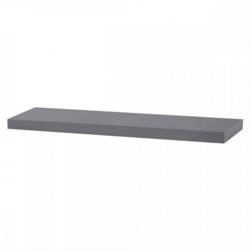 AUTRONIC P-013 GREY Nástěnná polička 90 cm, barva šedivá - vysoký lesk. Baleno v ochranné fólii.