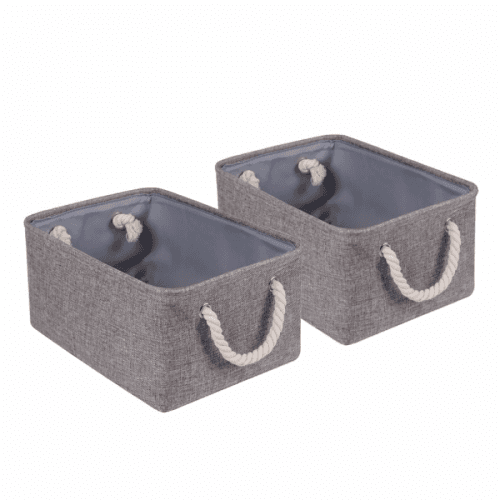 Látkové košíky, set 2 ks, šedá, NAXE