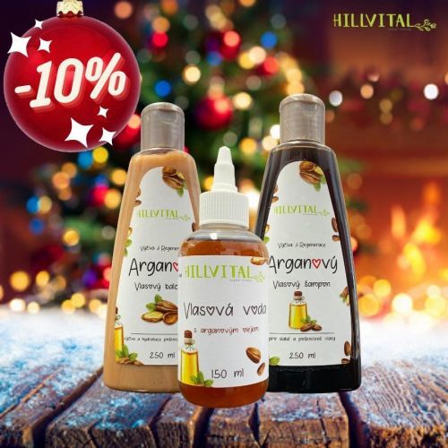 HillVital | Arganový SET proti vypadávaniu vlasov 650 ml