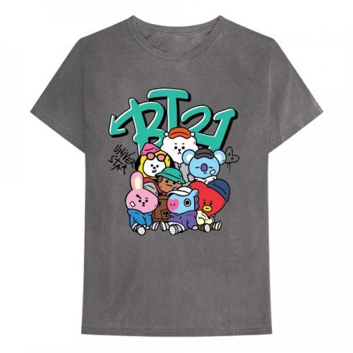 BTS - Tričko Street Mood Group - Unisex, Šedá, S