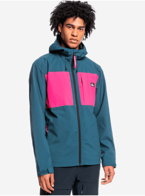 Bundy a mikiny pre mužov Quiksilver - modrá, neónová ružová