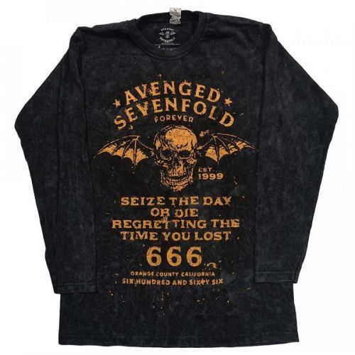 Avenged Sevenfold A7X - Tričko s dlhým rukávom Sieze The Day - Unisex, Čierna, 5XL