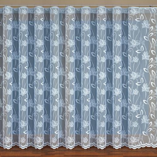 Žakarová záclona 349400 biela 160. Tovar na mieru