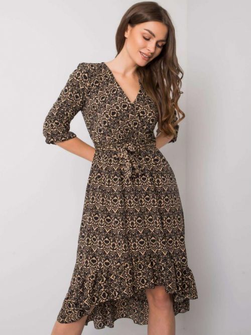 Čierne šaty s dlhšími chrbtom jedna veľkosť