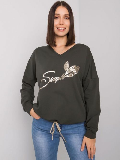 Námornícka modrá blúzka s vreckami jedna veľkosť