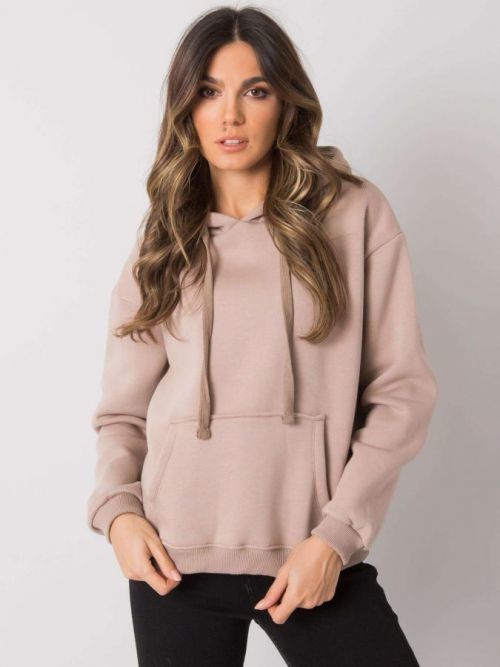 Béžová plus size bavlnená mikina S / M
