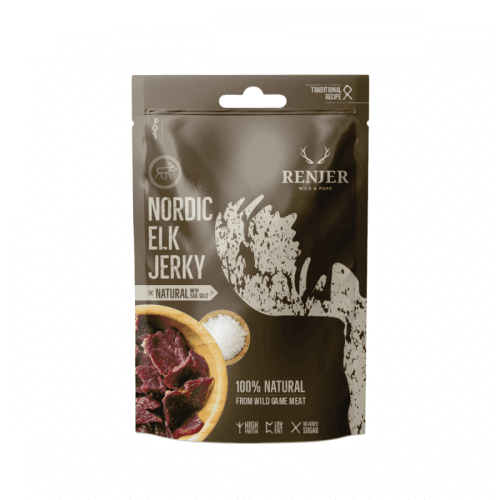 Renjer Sušené losie mäso Elk Jerky 25 g morská soľ