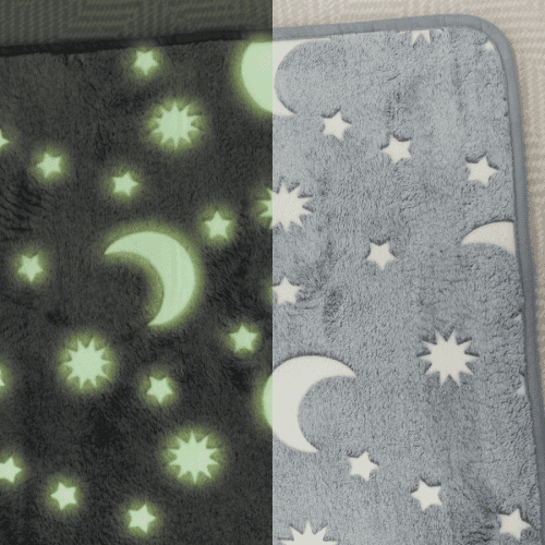 Svítící koberec, šedá / vzor, 60x100 cm, GLOVIS TYP 1