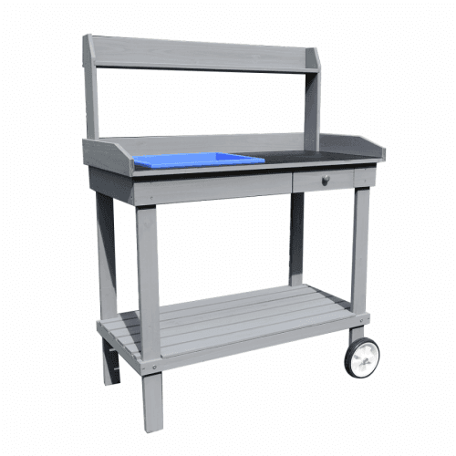 Zahradní pracovní stůl, dřevo / šedá, Bardy