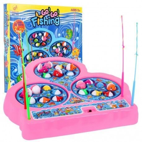 ZGR.355.ROZ Lovenie rybičiek - Go Go fishing Ružová