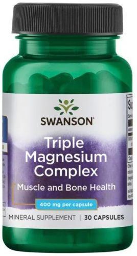 Swanson triple magnesium complex 400 mg 30 kapsúl