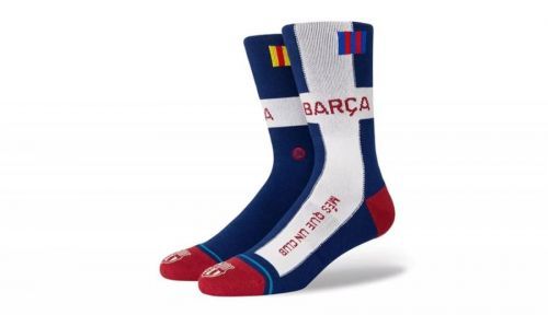 Stance Futbol Club Barcelona Cross Crew Socks modré A558D21FCC-NVY