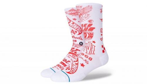 Stance Hot Wheels Crew Socks biele A558D21HWH-WHT