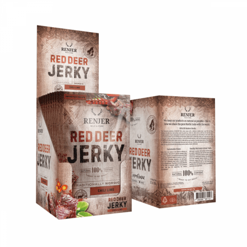 Renjer Sušené jelenie mäso Red Deer Jerky 25 g chilli and lime