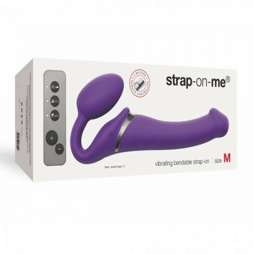 STRAP-ON-ME VIBRATING STRAP-ON - M - PURPLE