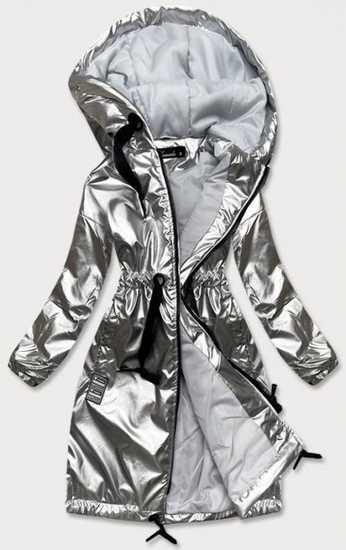Strieborná dámska bunda pre prechodné obdobie (741ART) silver S (36)