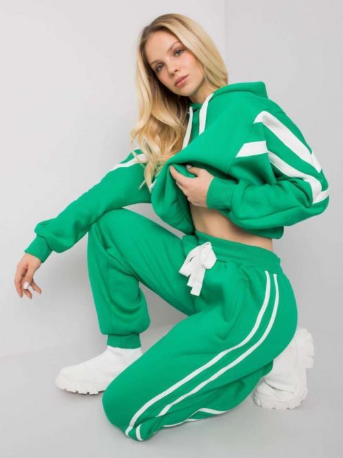 RUE PARIS Tmavo zelené velúrové mini šaty S / M