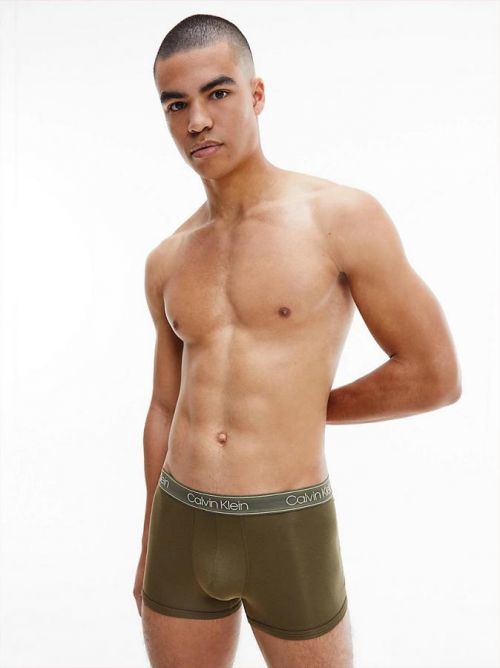 Pánske trenírky Essential - NB2864A - RBN - Kaki - Calvin Klein khaki M