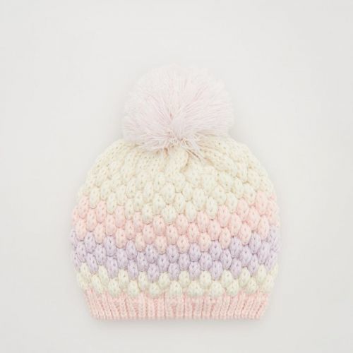 Reserved - Zimná čiapka beanie s brmbolcom - Ružová