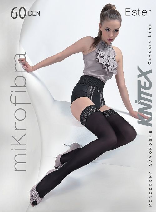 Dámske pančuchy Knittex Ester 60 deň 2-4 nero / čierna 2-S
