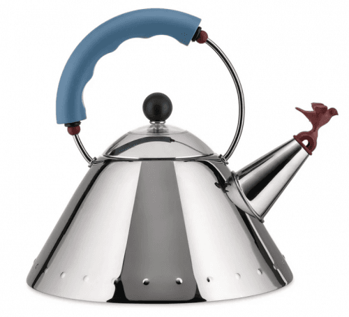 Kanvica na varenie vody 9093 Alessi strieborná/modrá