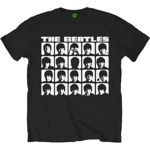 The Beatles tričko Hard Days Night Faces Mono Čierna XXL
