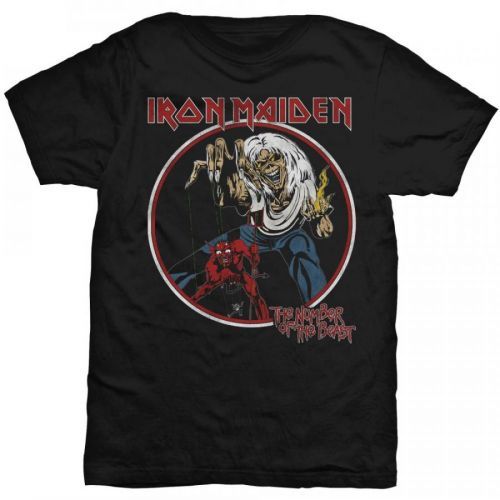 Iron Maiden tričko Number of the Beast Čierna XXL