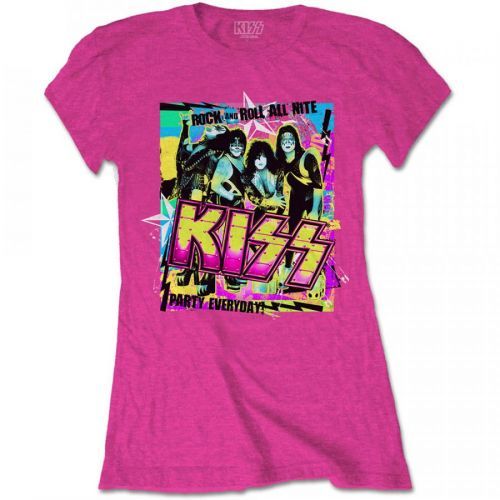 Kiss tričko Party Every Day Ružová XXL