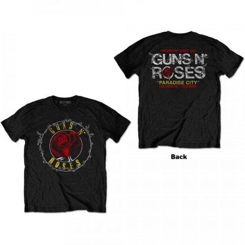 Guns N’ Roses tričko Rose Circle Paradise City Čierna XXL