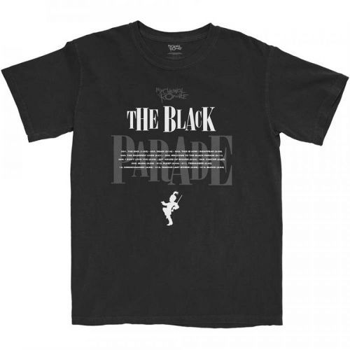 My Chemical Romance tričko Track Listing Čierna XXL