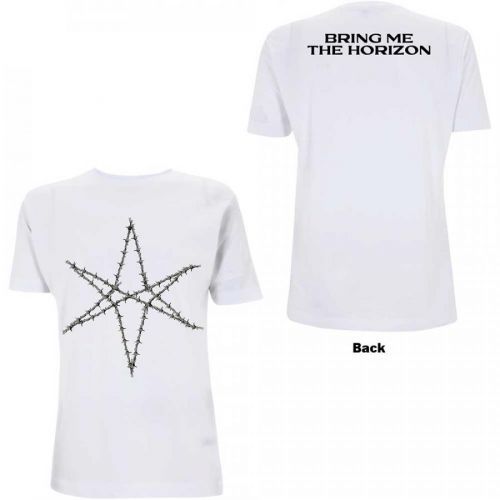 Bring me the horizon tričko Barbed Wire Biela XXL