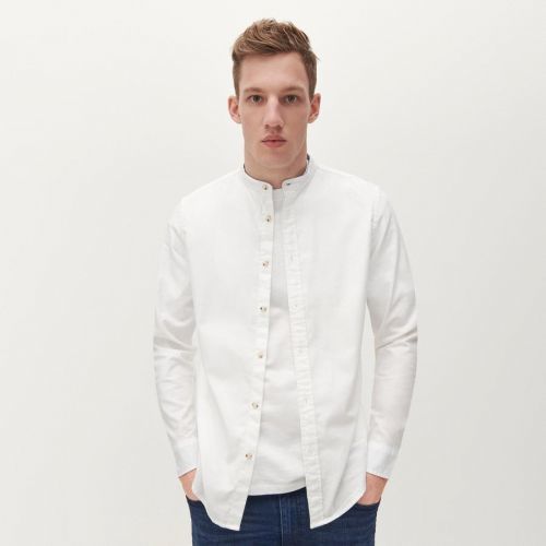 Reserved - Košeľa slim fit so stojačikom - Biela