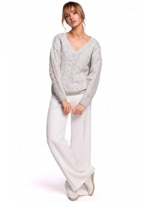 M510 V-neck pullover sweater  EU S / M šedá