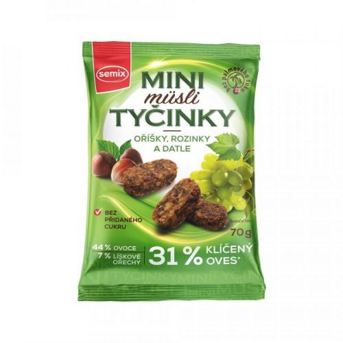SEMIX Mini müsli tyčinky s orieškami bez lepku 70 g
