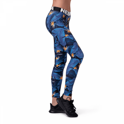 NEBBIA Dámske legíny Mid Waist Ocean Power blue  XS