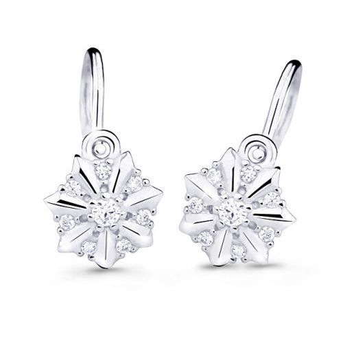 Cutie Jewellery Pôvabné detské náušnice z bieleho zlata C2754-10-X-2 bílá