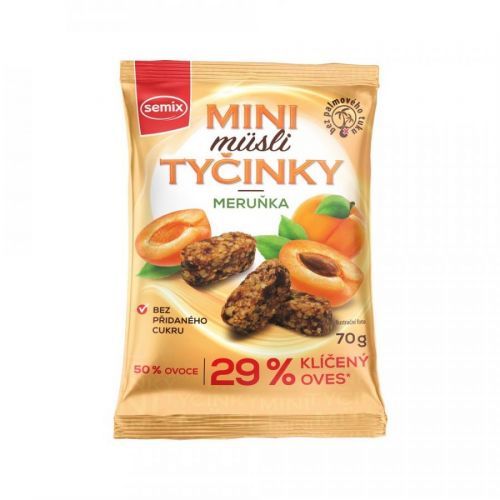 SEMIX Mini müsli tyčinky s marhuľami bez lepku 70 g