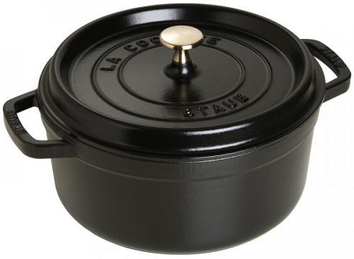 Liatinový hrniec s pokrievkou Cocottes Staub čierna 24 cm 3,8 l
