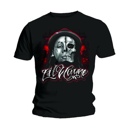 Lil Wayne - Tričko Skull Sketch - Muž, Unisex, Čierna, S