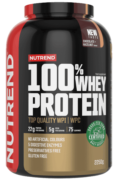 Nutrend 100% Whey Protein, Čokoláda/lieskový orech 2250g