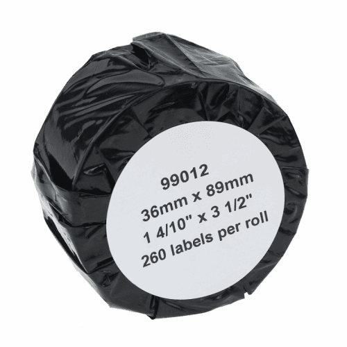 Tonery Náplně Kompatibilné etikety s Dymo 99012, 36mm x 89mm, biele, role