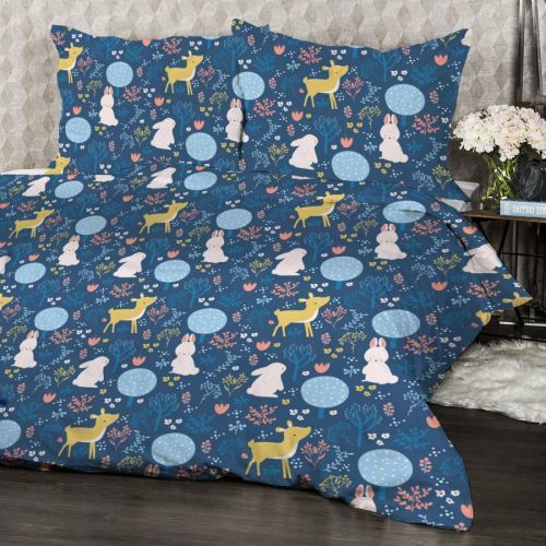 4Home Detské bavlnené obliečky Nordic Woodland, 140 x 200 cm, 70 x 90 cm