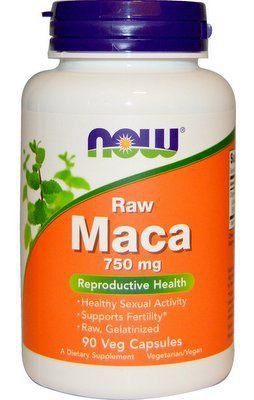 Now foods raw maca 750 mg 90 rostlinných kapsúl